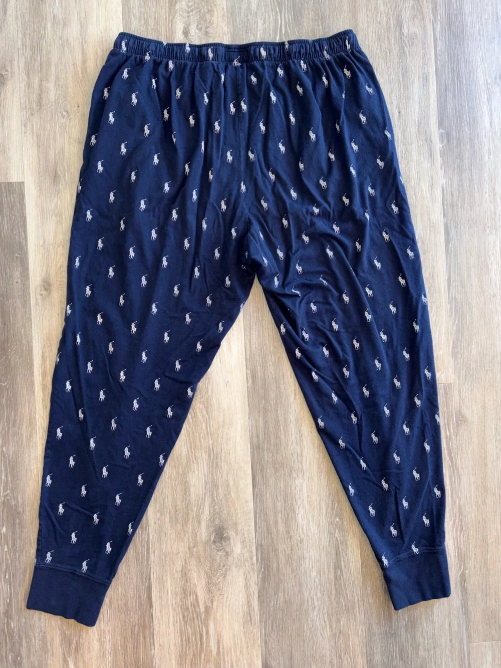 Polo by Ralph Lauren Navy All-Over Logo Joggers for Men size XL
